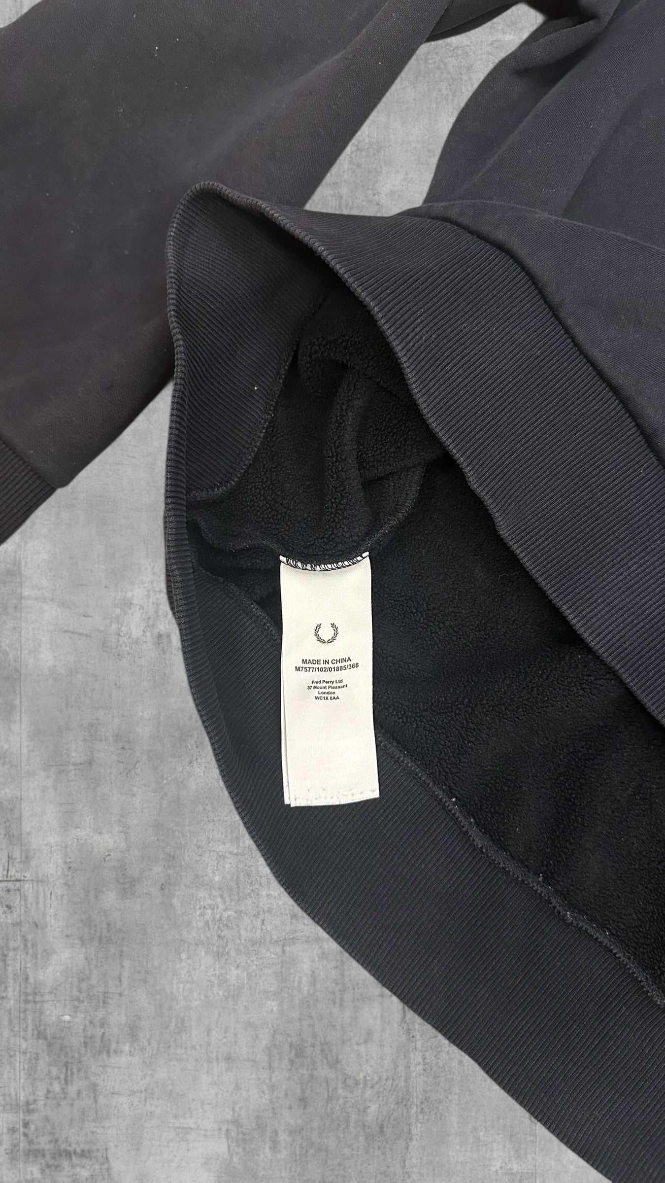 Fred Perry Sweatshirt Schwarz XL