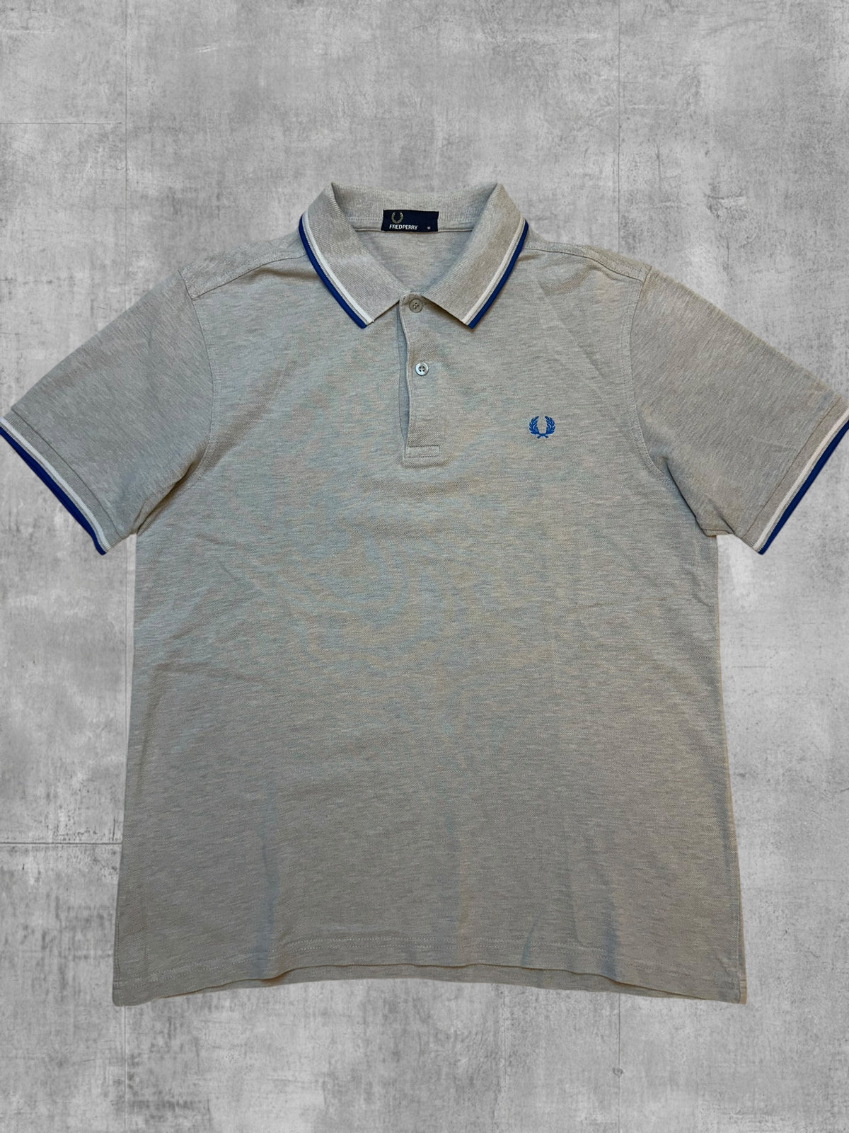Fred Perry Polo Shirt Hellgrau Blau M