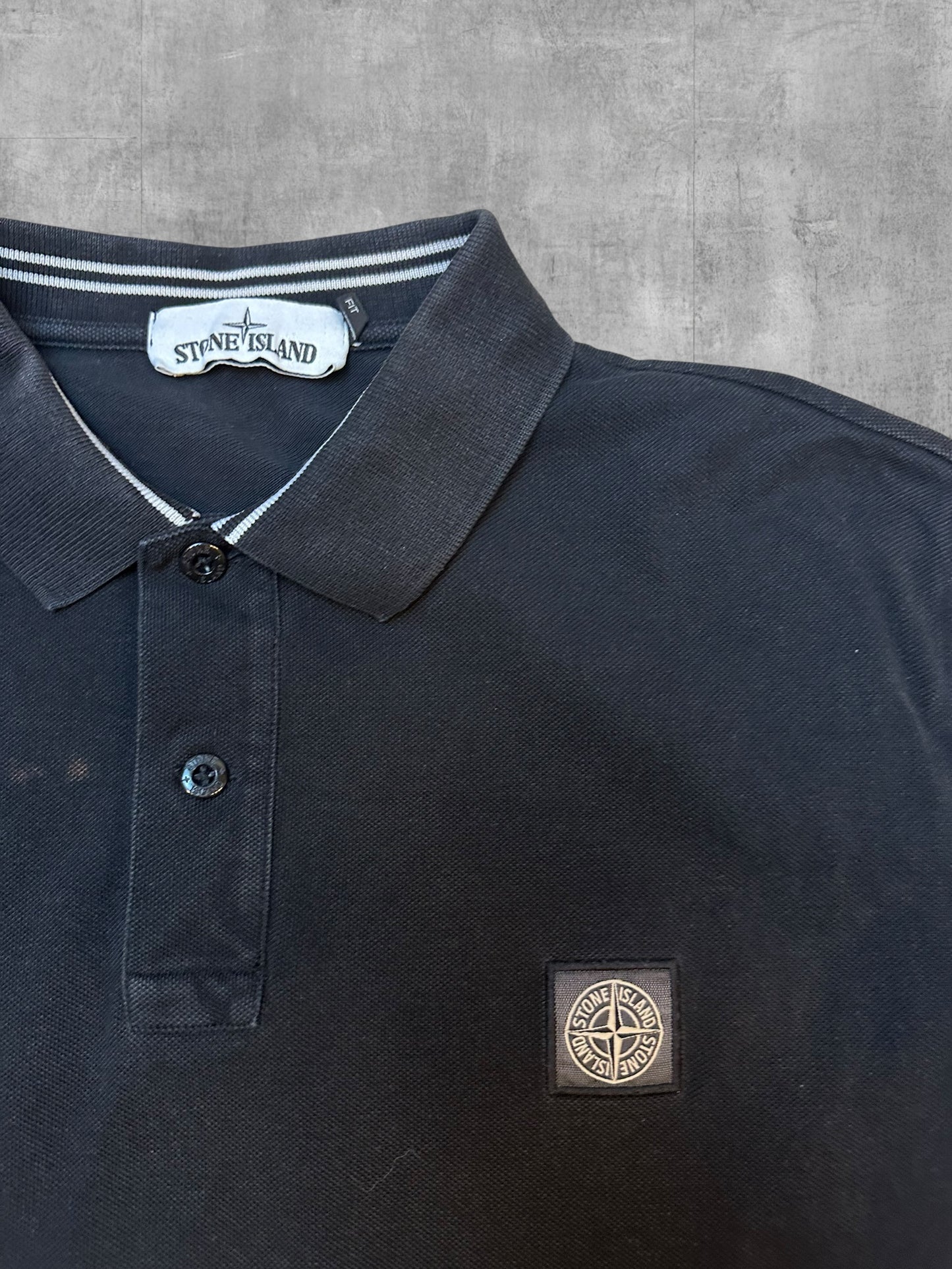 Stone Island Polo Shirt Schwarz L