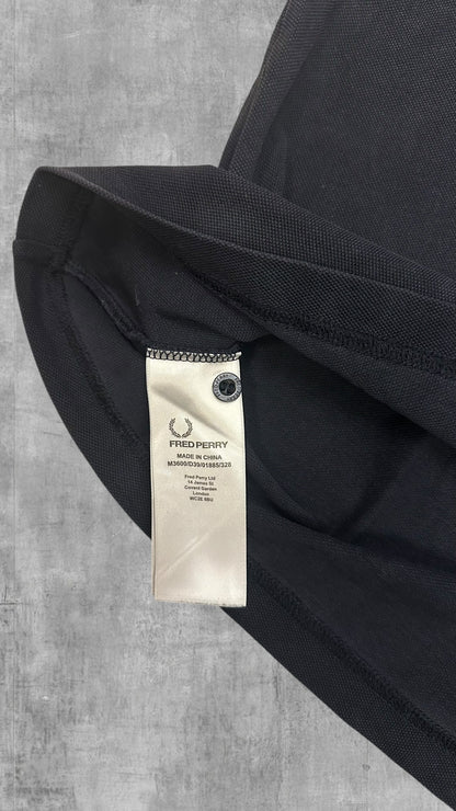 Fred Perry Polo Hemd Navy Blau Weinrot M