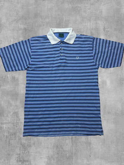 Fred Perry Vintage Polo Shirt Hellblau Weiß Schwarz XL