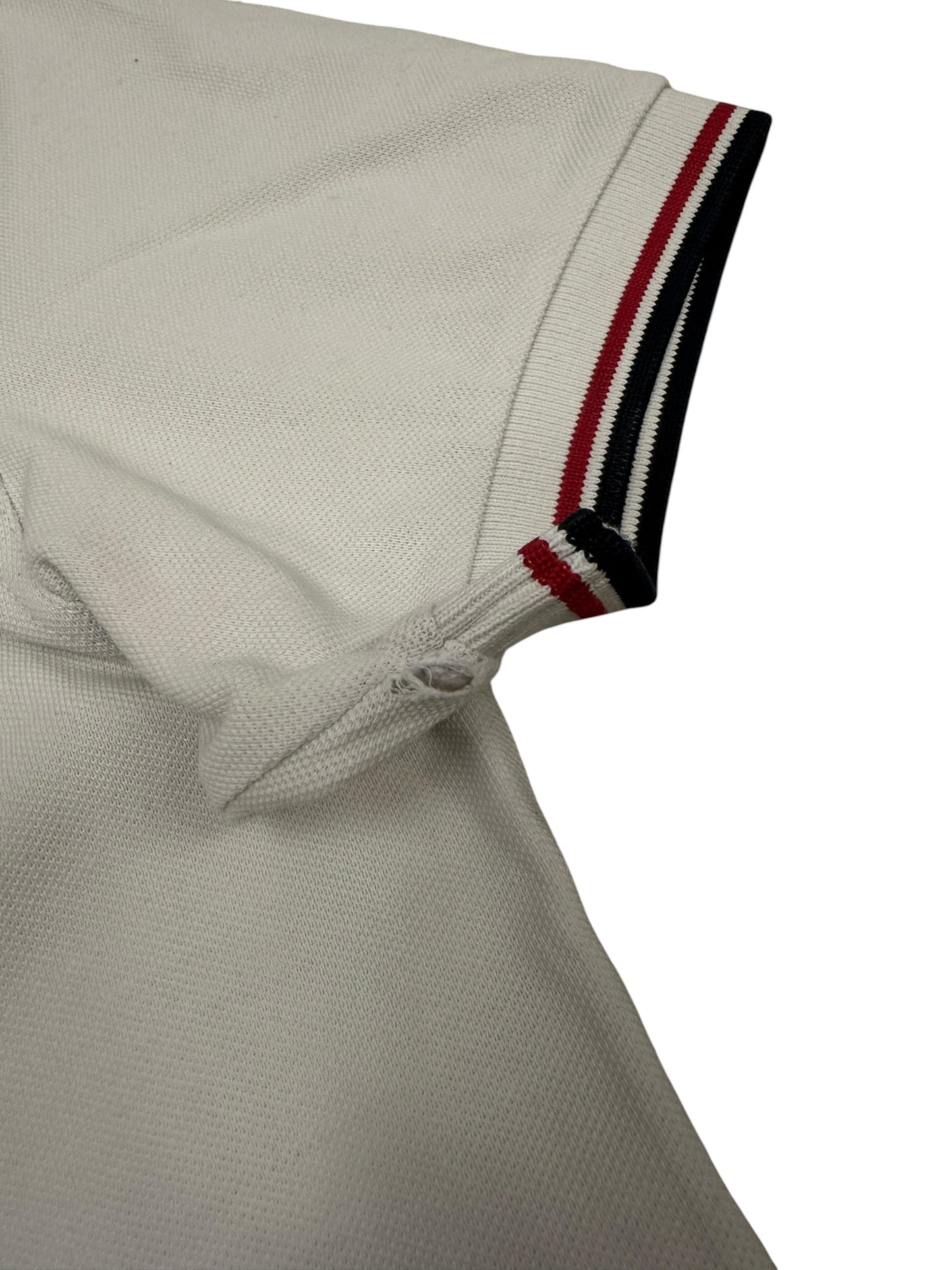 Fred Perry Polo Shirt Weiß Schwarz Rot M