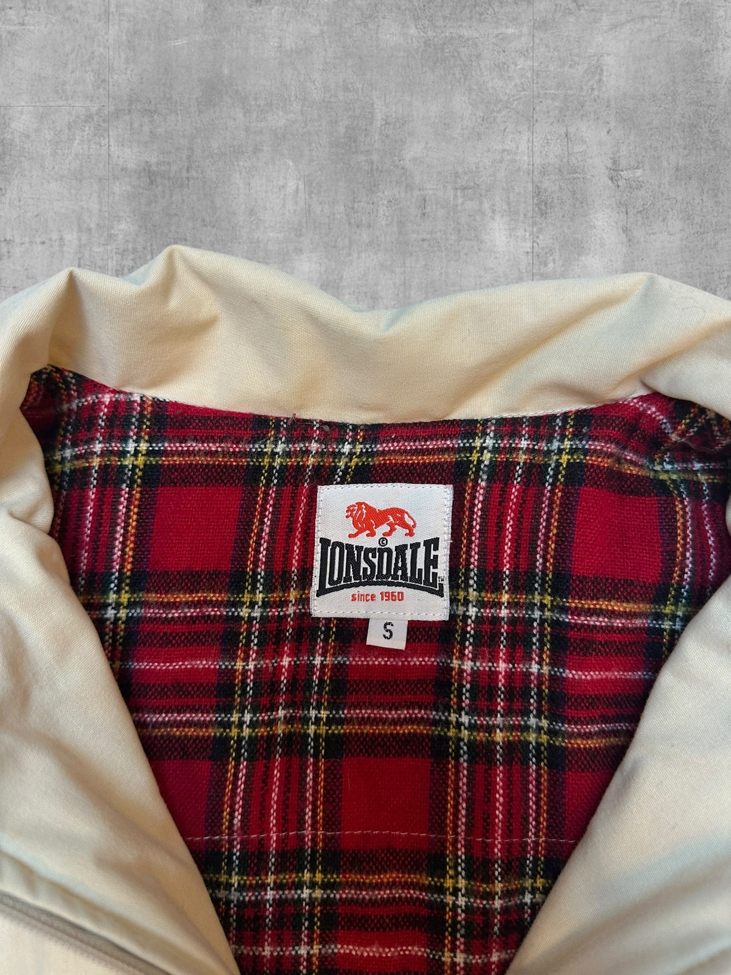 Lonsdale London Harrington Jacke Creme Weiß S