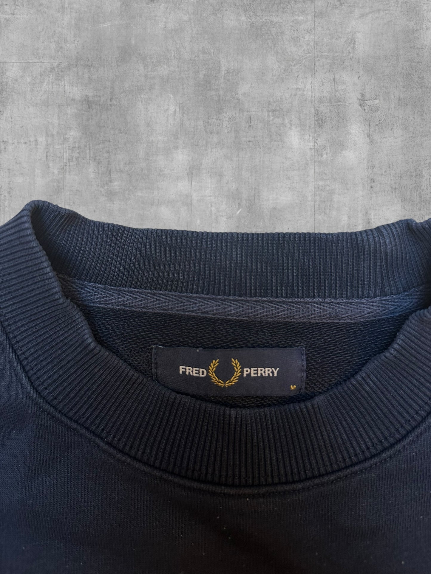 Fred Perry Sweatshirt Schwarzblau M (leichtes Mängel)