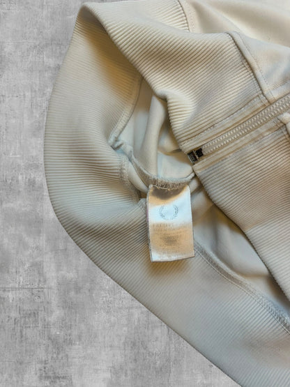Fred Perry Trainingsjacke Taped Weiß Weinrot L
