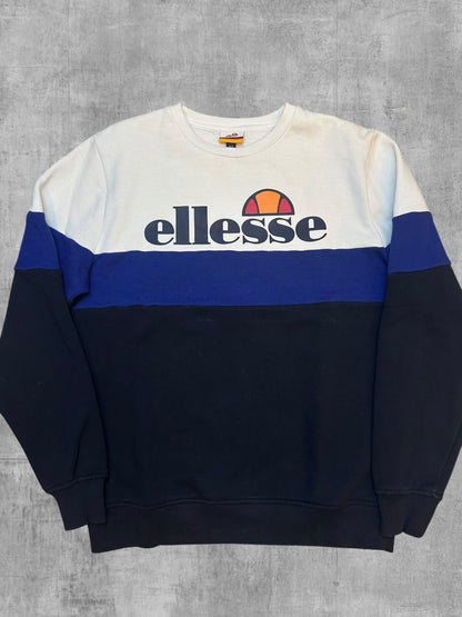 Ellesse Sweatshirt Navy Blau Weiß M - L