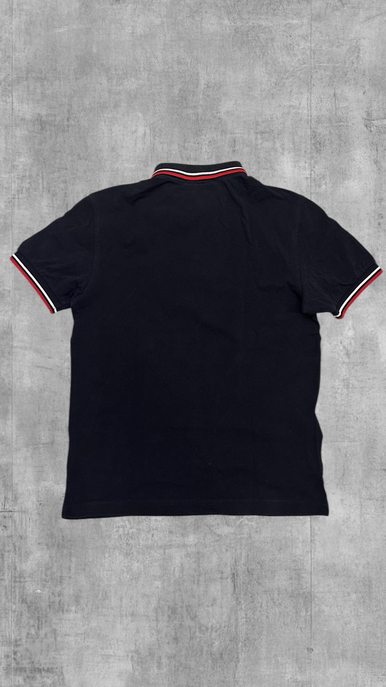Fred Perry Polo Shirt Schwarz Rot Weiß XS
