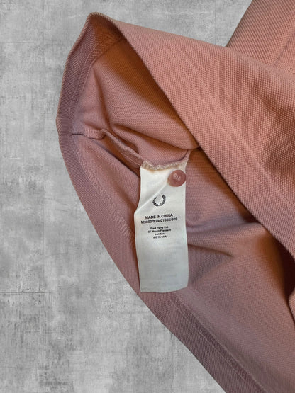 Fred Perry Polo Shirt Rosa Weinrot S