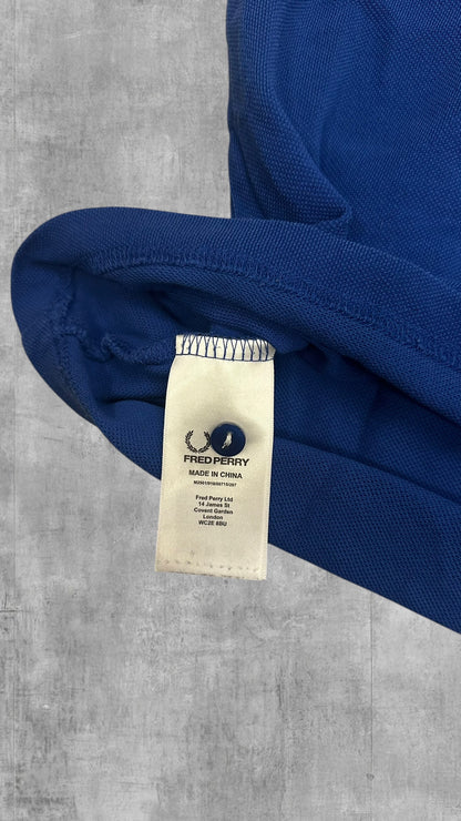 Fred Perry Polo Shirt Blau Weiß S