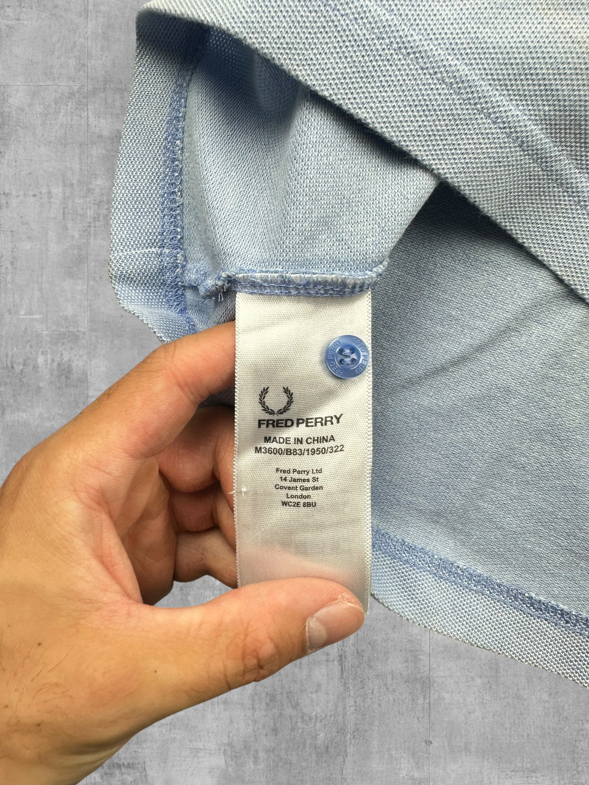 Fred Perry Polo Shirt Türkis Blau S Slim Fit