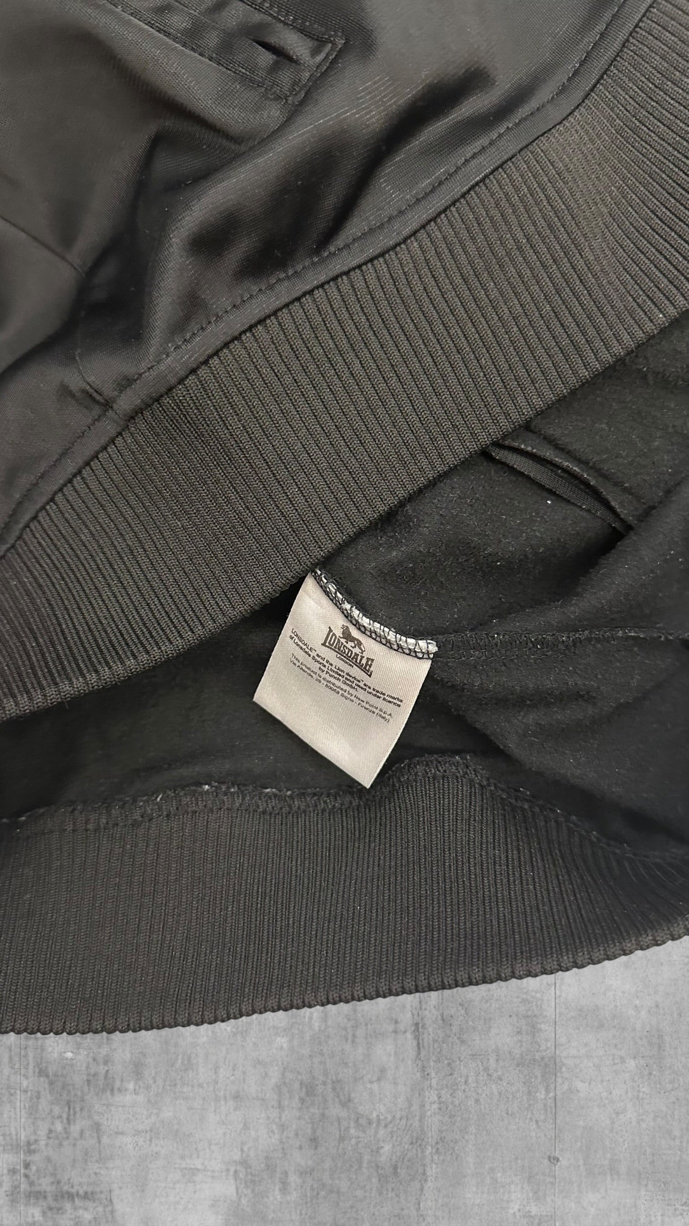 Lonsdale London Trainingsjacke Backprint Schwarz Weiß S