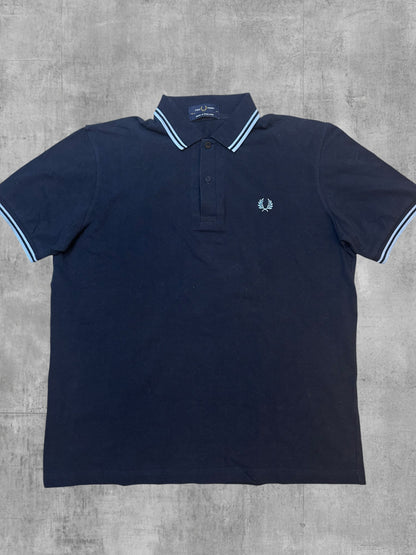 Fred Perry Polo Shirt Navy Blau M (Made in England)