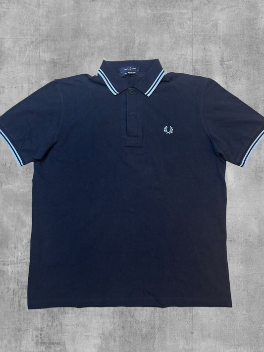 Fred Perry Polo Shirt Navy Blau M (Made in England)