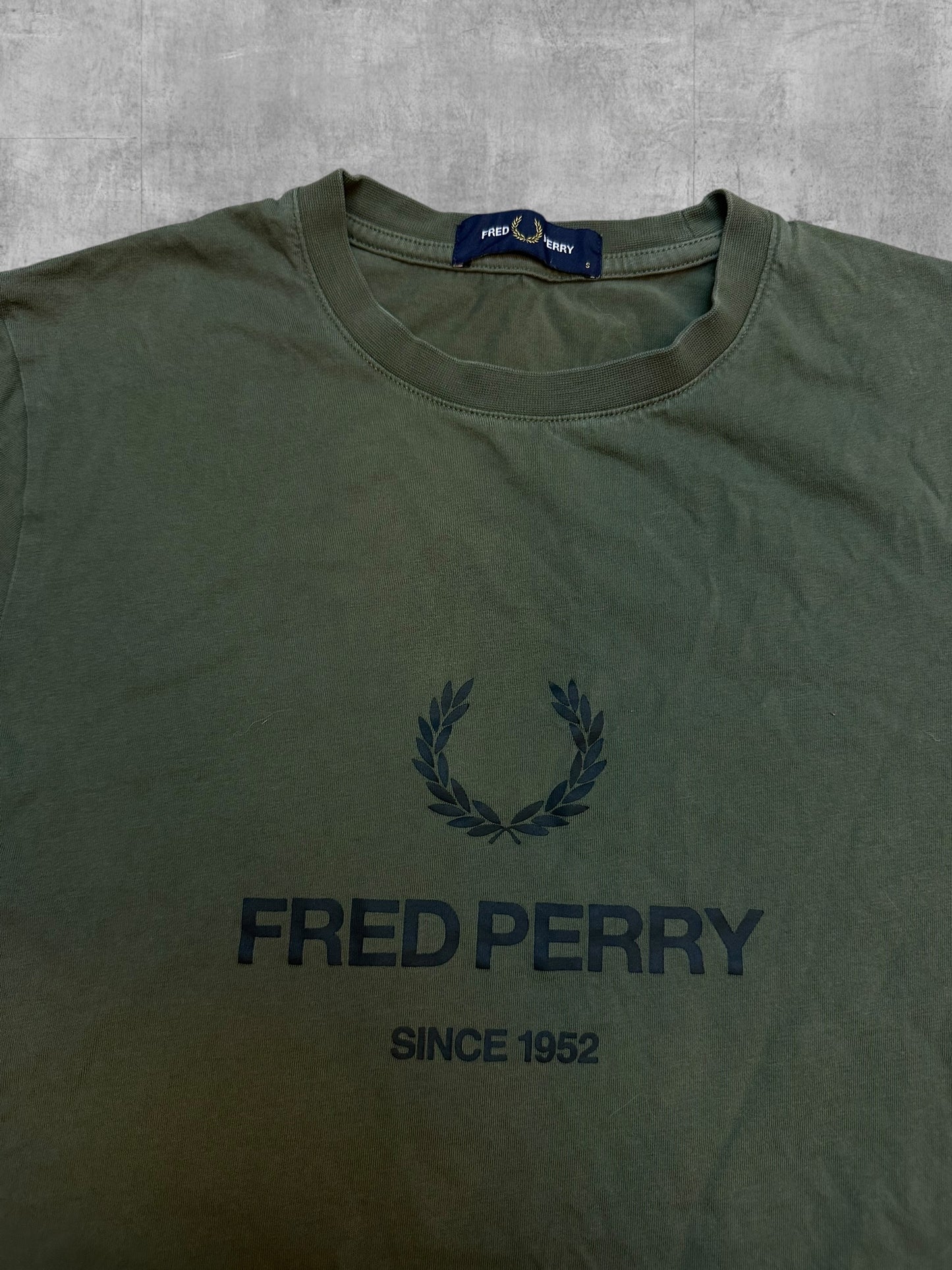 Fred Perry T-shirt Olivgrün Schwarz S