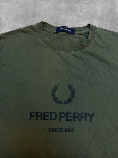 Fred Perry T-shirt Olivgrün Schwarz S