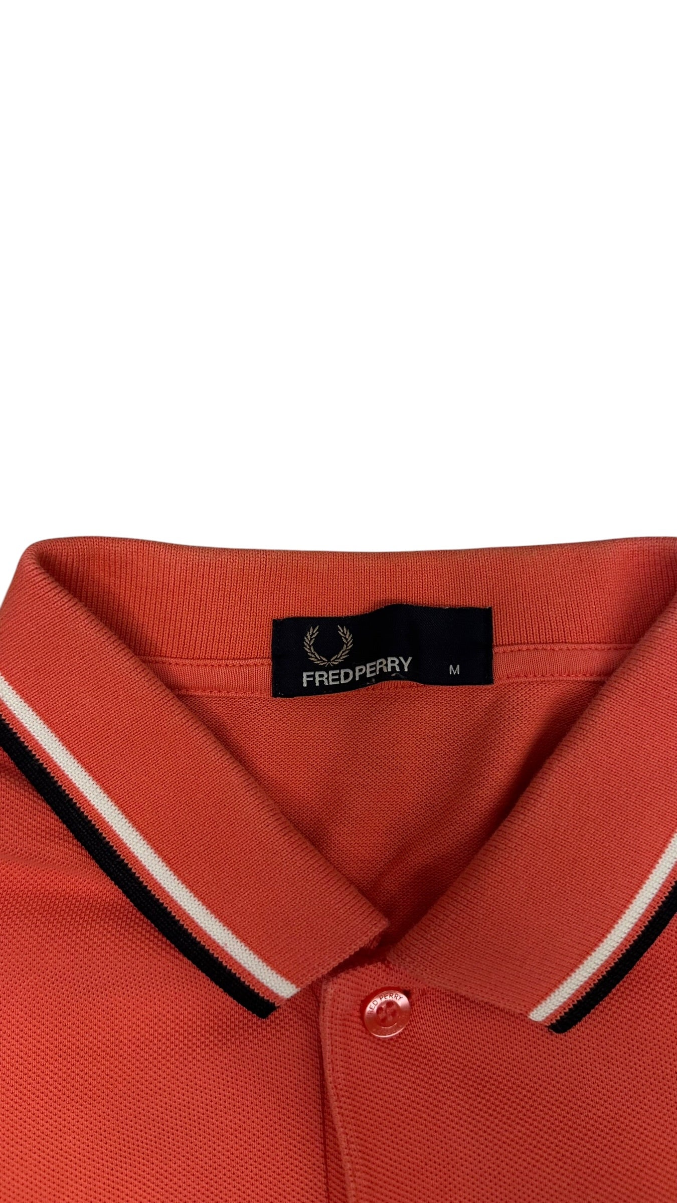 Fred Perry Polo Shirt Hellrot Schwarz M