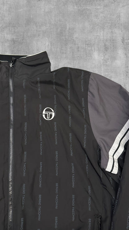 Sergio Tacchini Windbreaker Trainingsjacke Schwarz Grau Weiß XXL