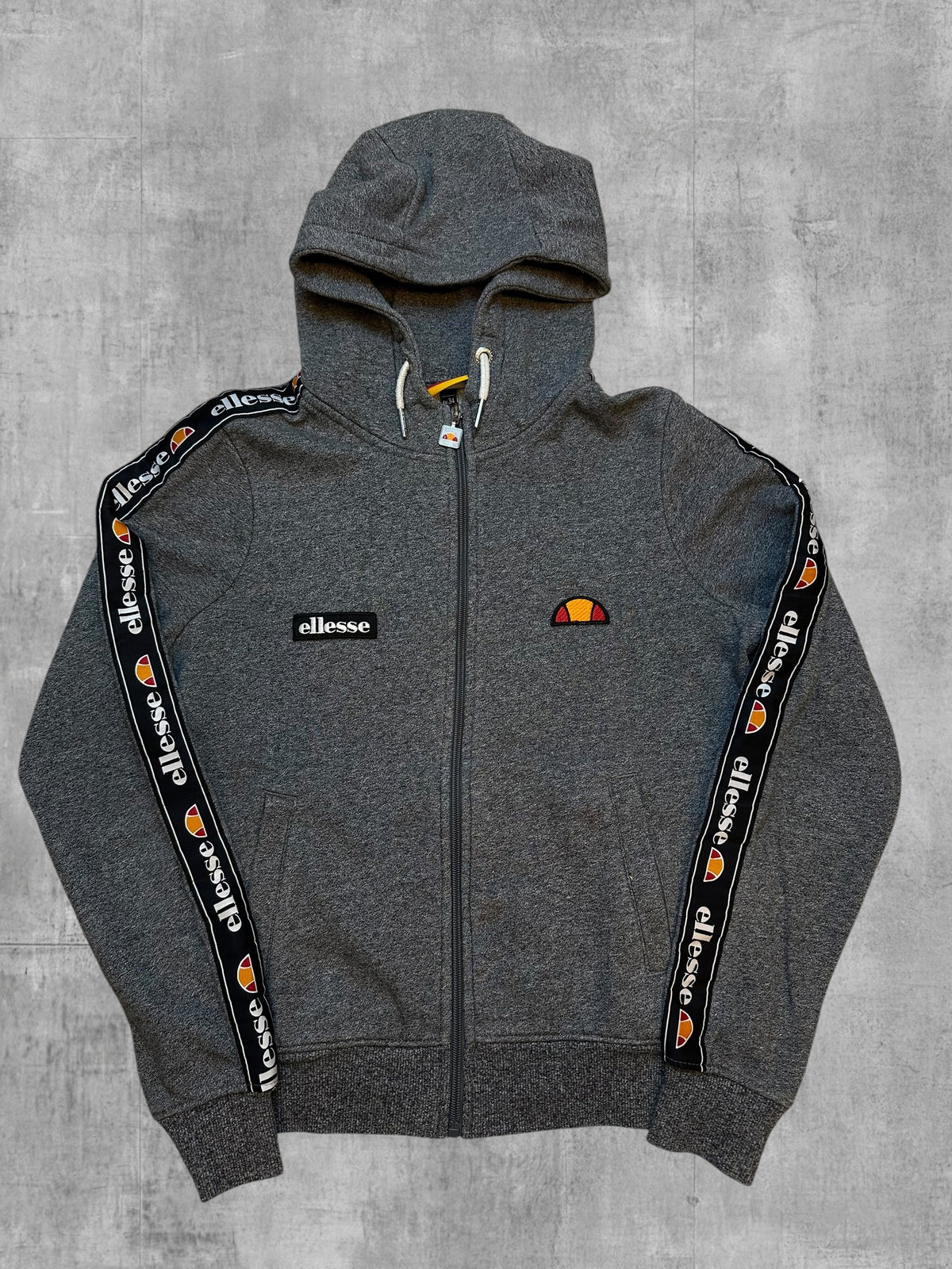 Ellesse Sweatjacke Grau Taped Frauengröße XS