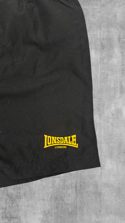 Lonsdale London Shorts Badehose Schwarz Gold M - L