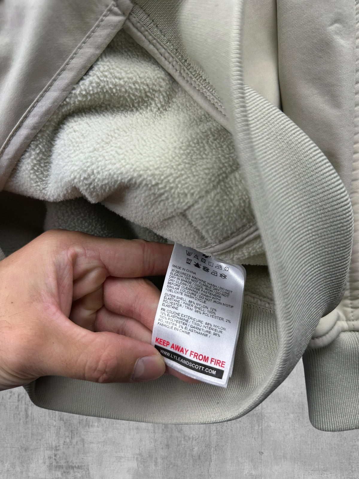 Lyle & Scott Softshell Jacke Bomberjacke Regenjacke Weiß Creme S