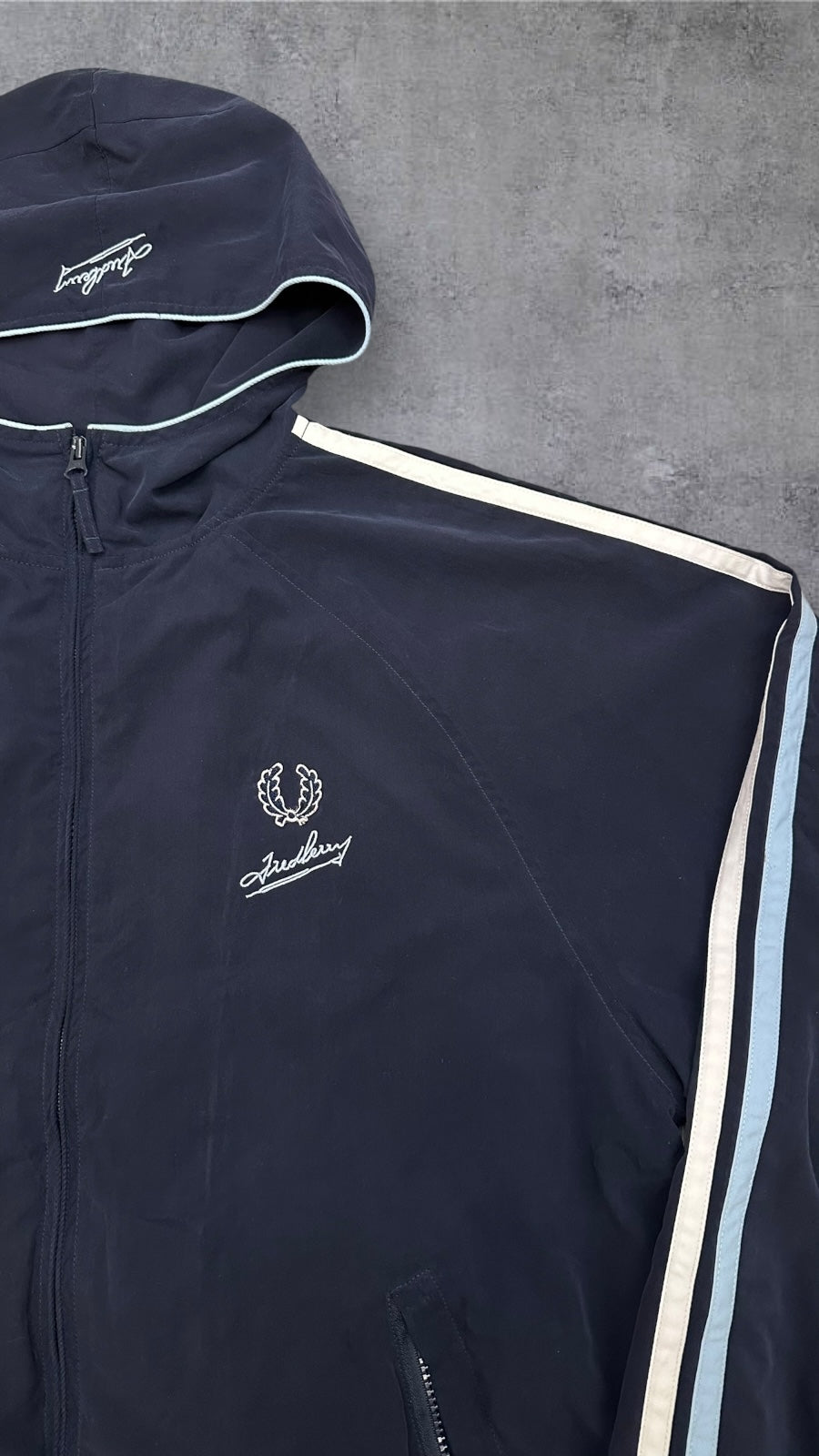 Fred Perry Vintage Trainingsjacke Taped Zip Jacke L