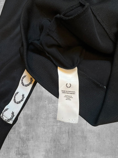 Fred Perry Taped Track Jacket Black White M