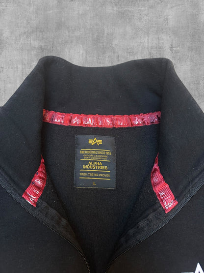 Alpha Industries Half Quarter Zip Pullover Schwarz L