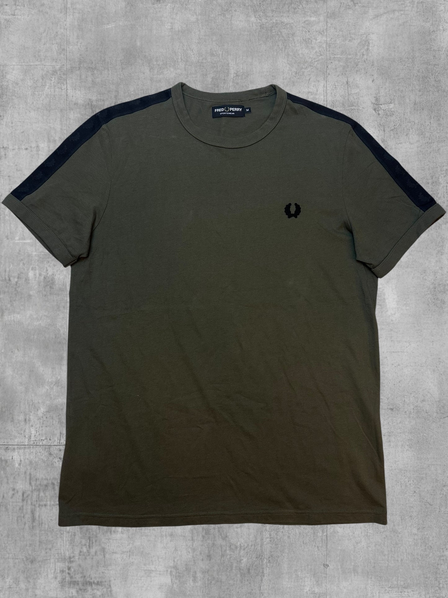 Fred Perry T-shirt Khaki Schwarz M