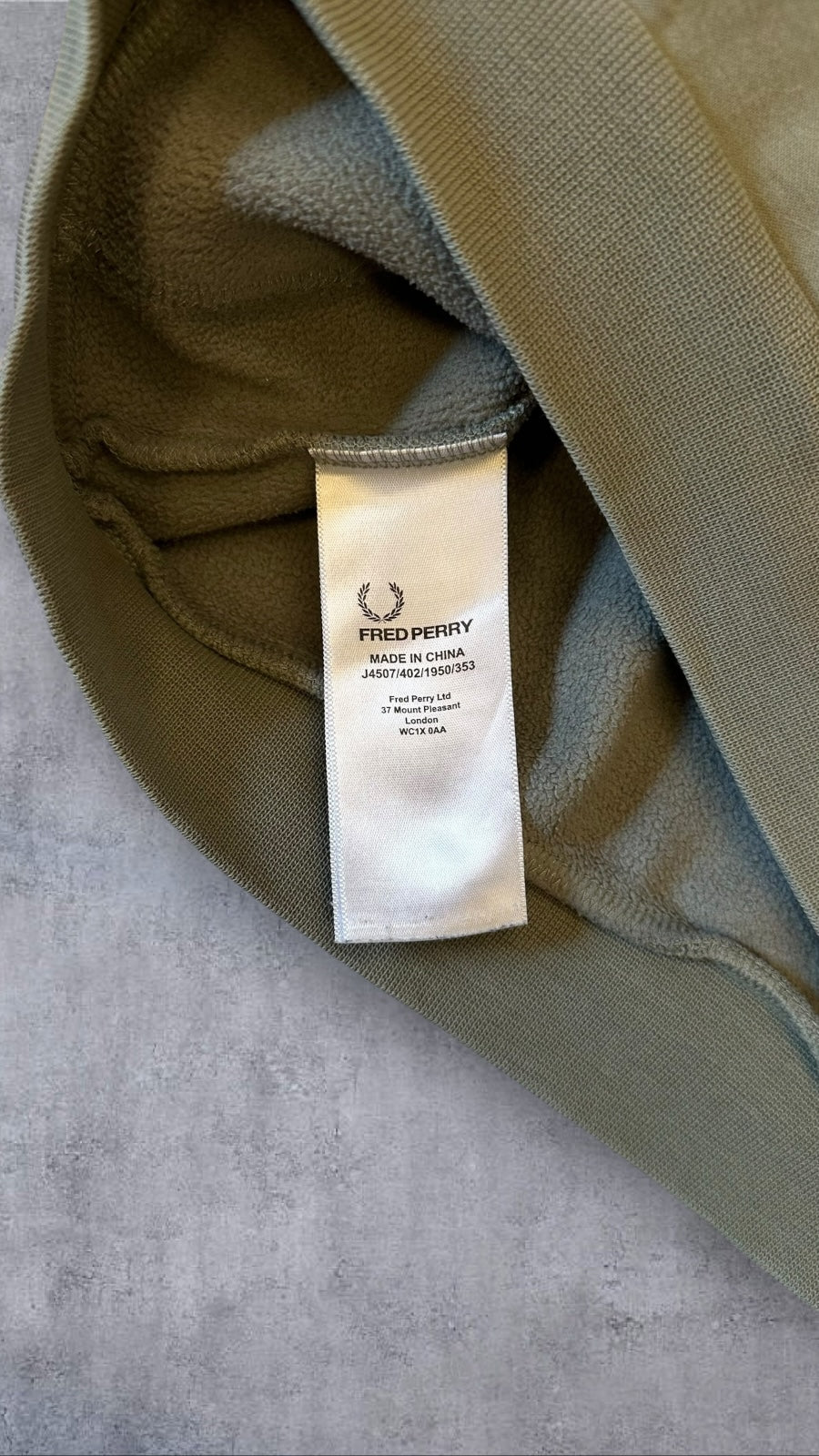 Fred Perry Hoodie Khaki S