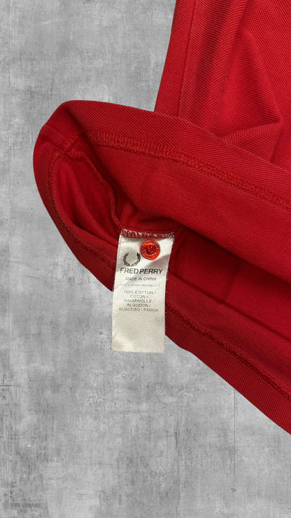 Fred Perry Polo Shirt Rot Schwarz Weiß M Slim Fit