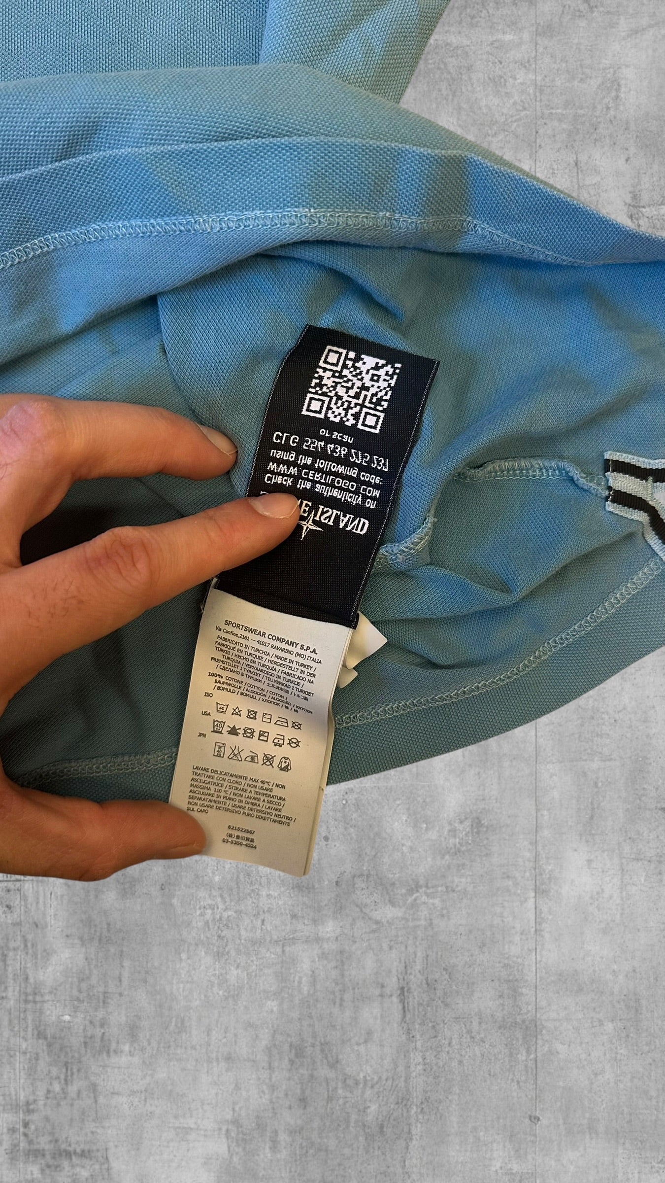 Stone Island Polo Shirt Türkis S