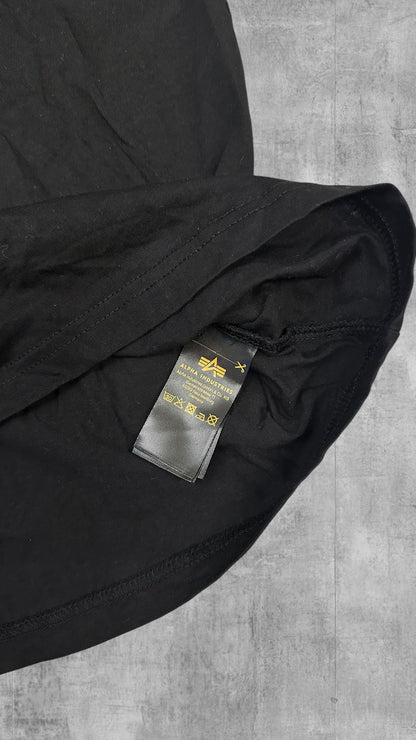 Alpha Industries T-Shirt Schwarz Backprint XXL