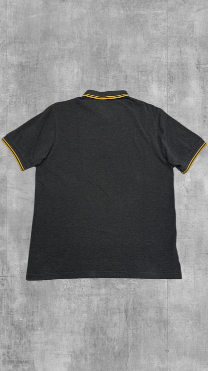 Fred Perry Polo Shirt Grau Gold L Slim Fit
