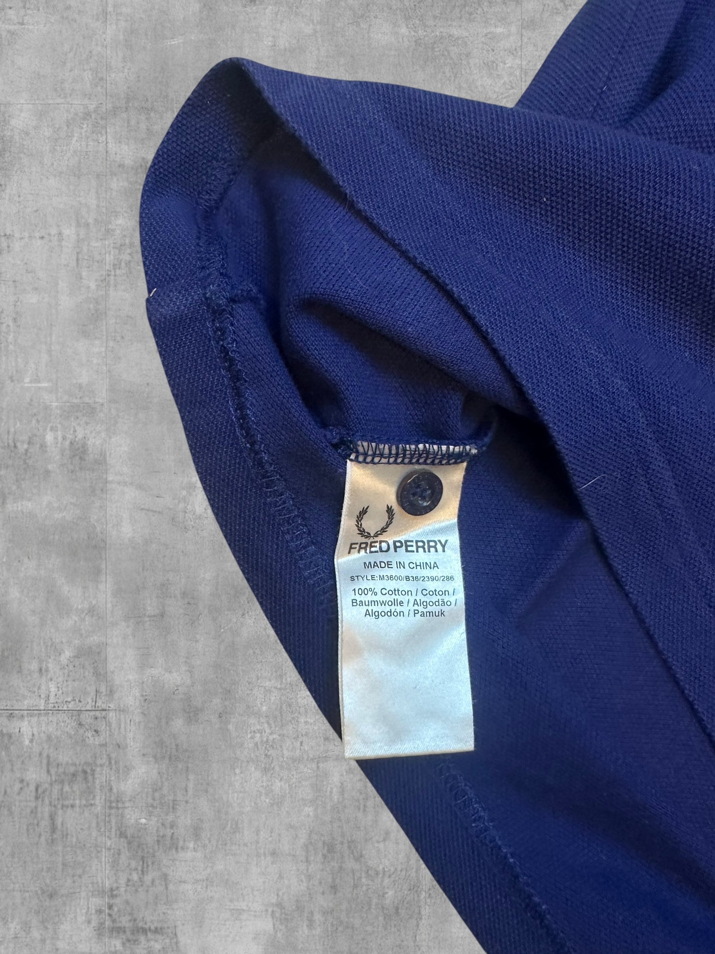 Fred Perry Polo Shirt Navy Blau Rot Weiß XS Slim Fit