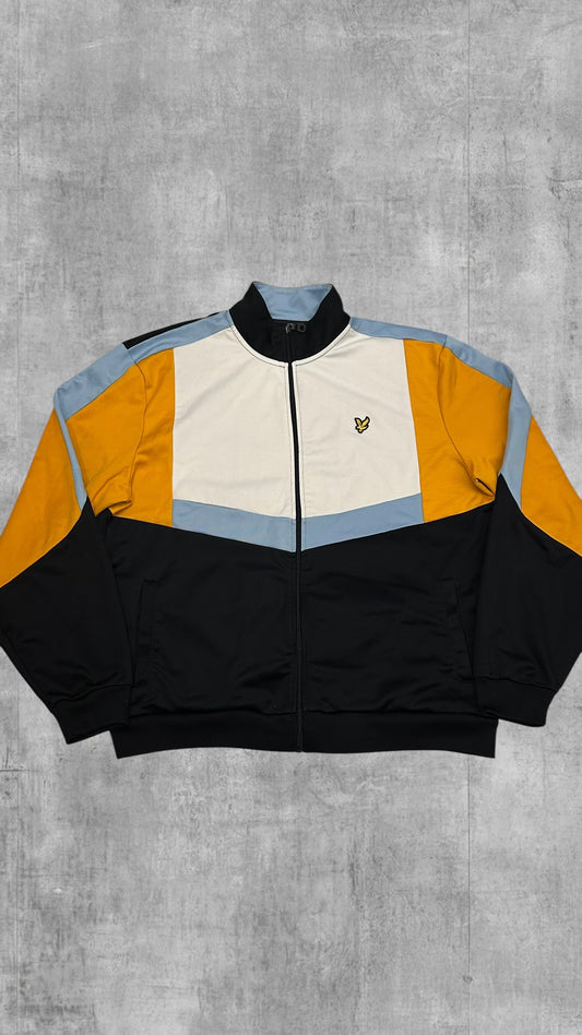 Lyle & Scott Trainingsjacke Vintage Schwarz Hellblau Weiß Gold XL