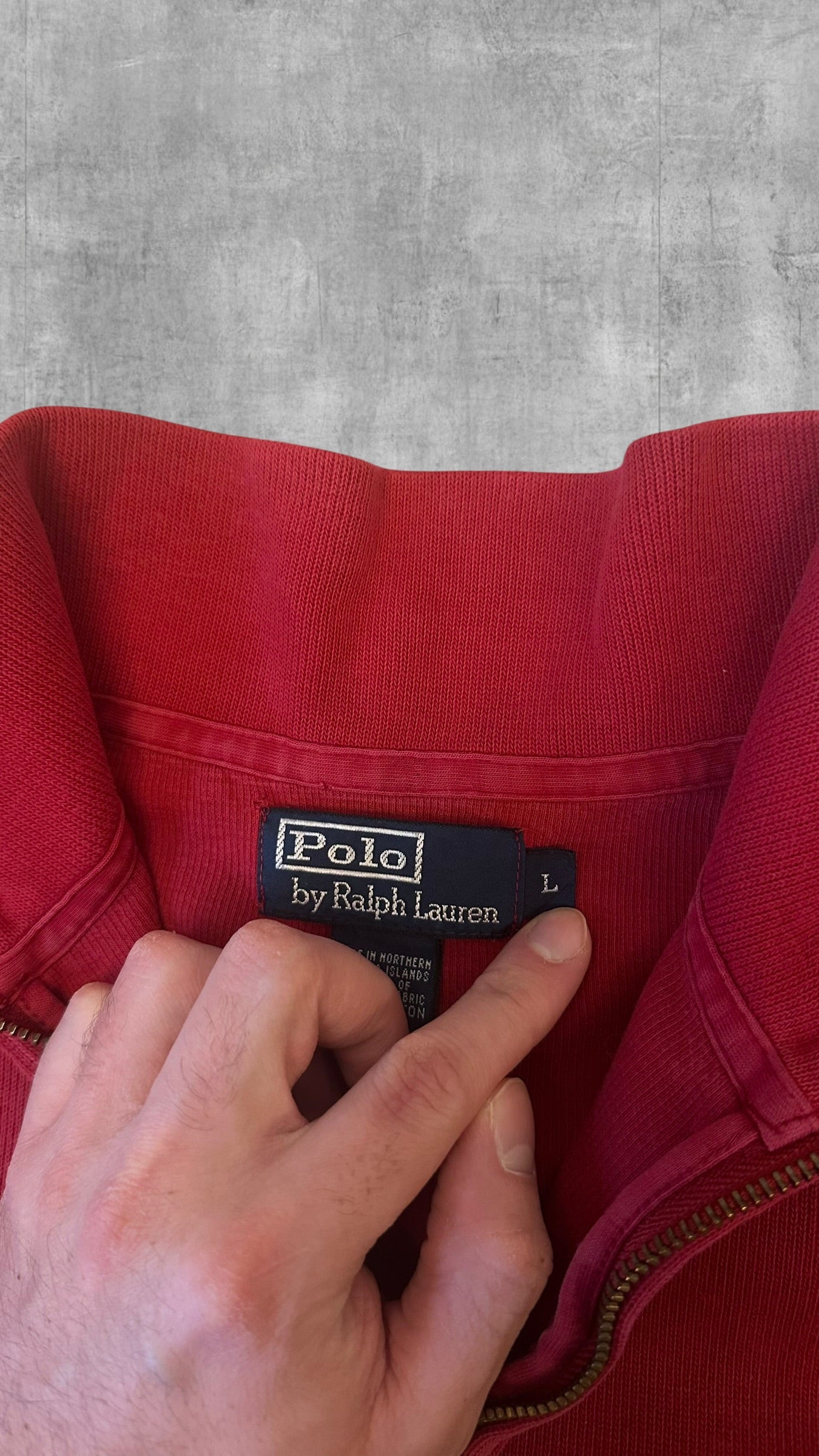 Ralph Lauren Half Zip Rollkragenpullover rot L