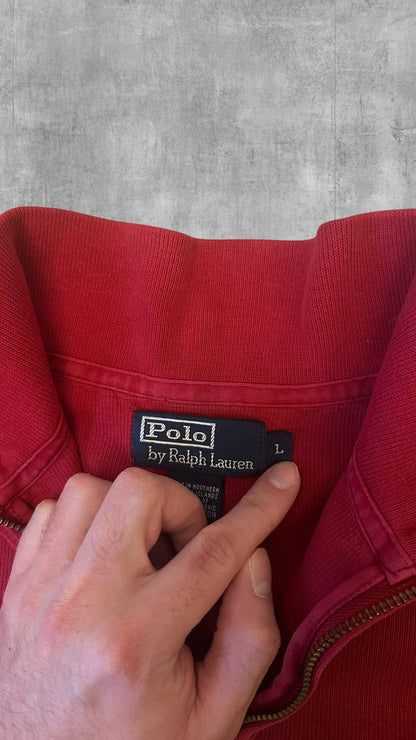 Ralph Lauren Half Zip Rollkragenpullover rot L