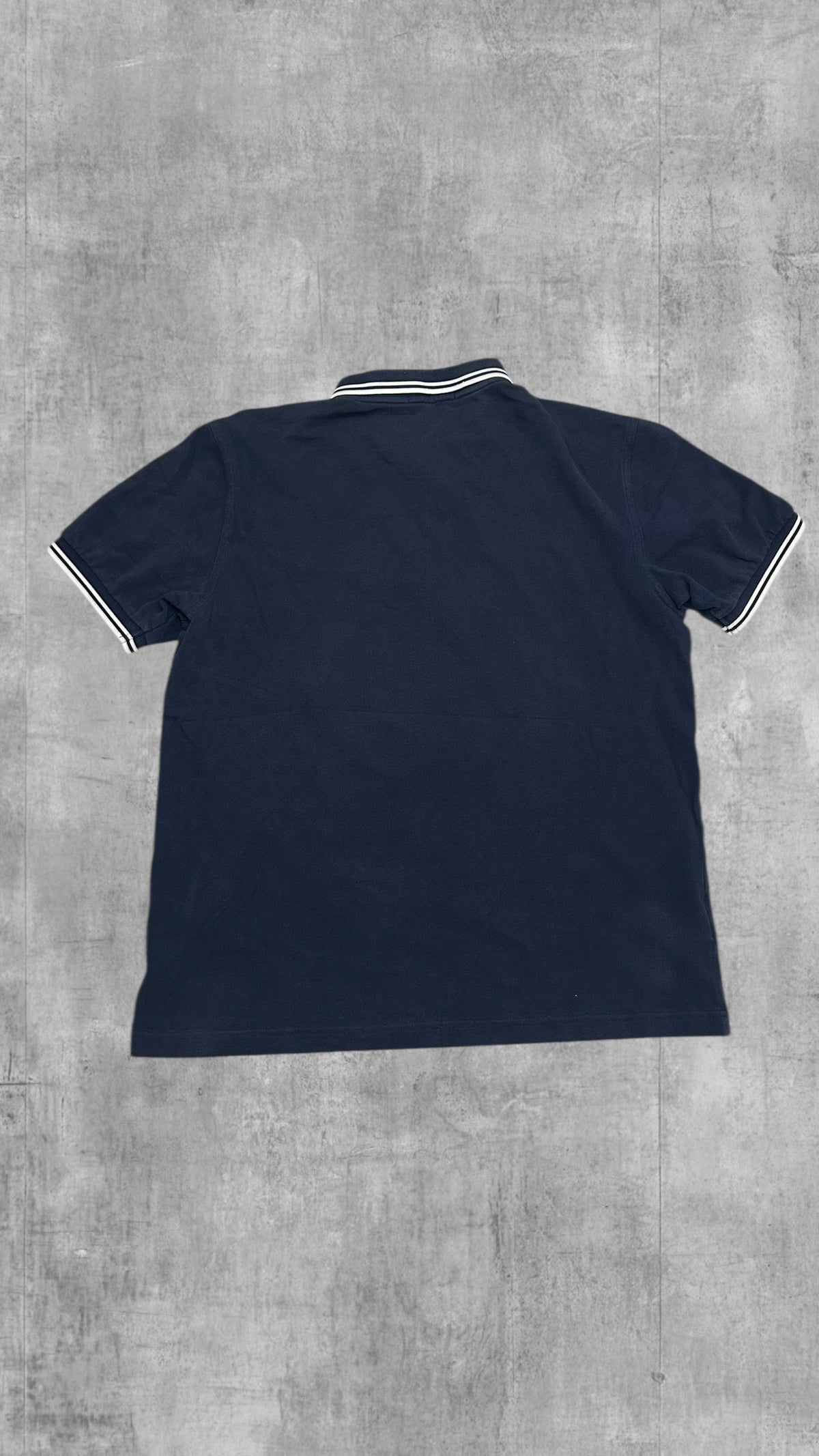 Fred Perry Polo Shirt Navy Blue White L