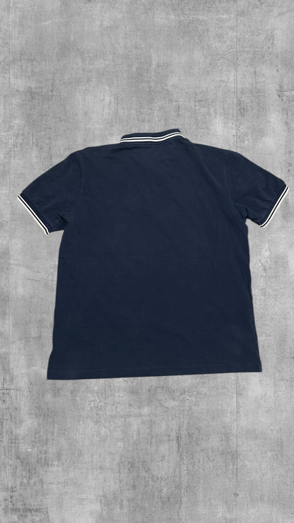 Fred Perry Polo Shirt Navy Blue White L