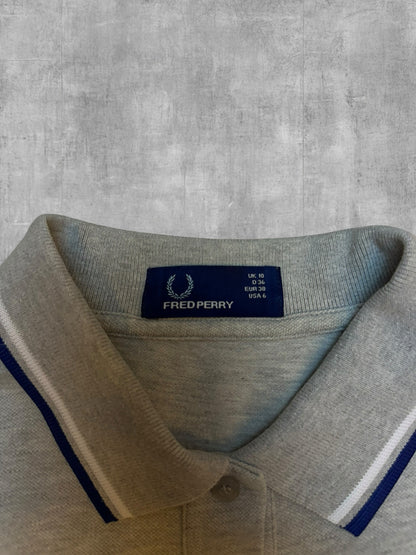 Fred Perry Polo donna Grigio Blu Navy 38 M Taglia donna