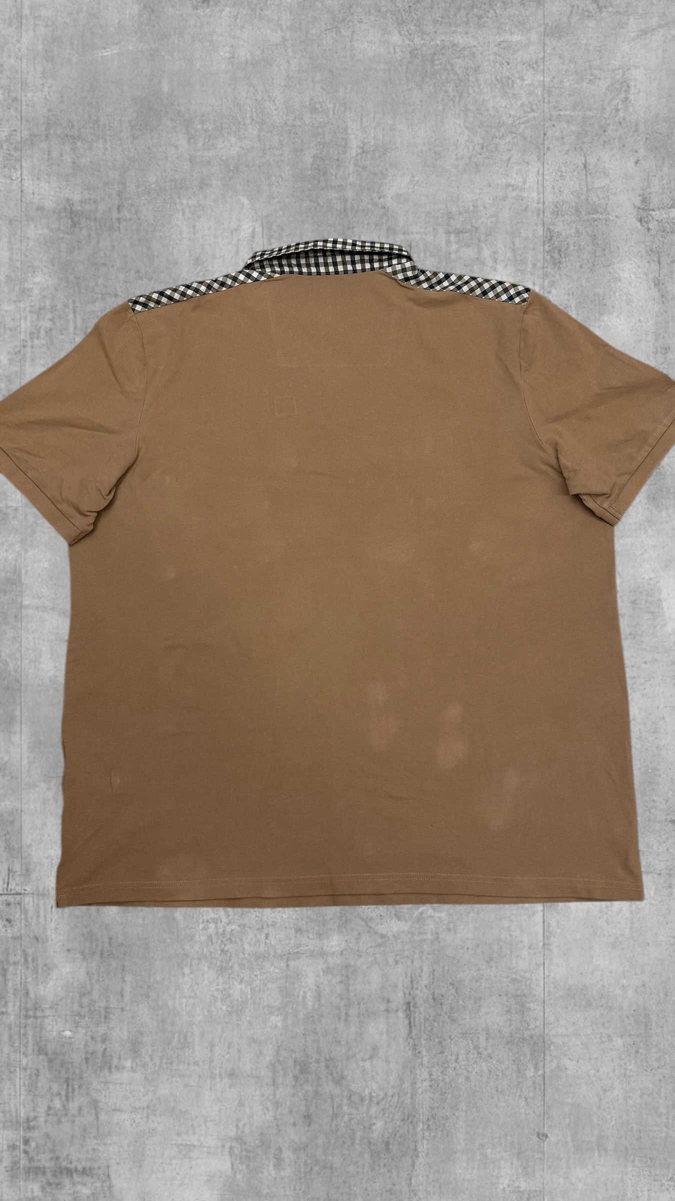 Weekend Offender Polo Shirt Braun karriert XXL