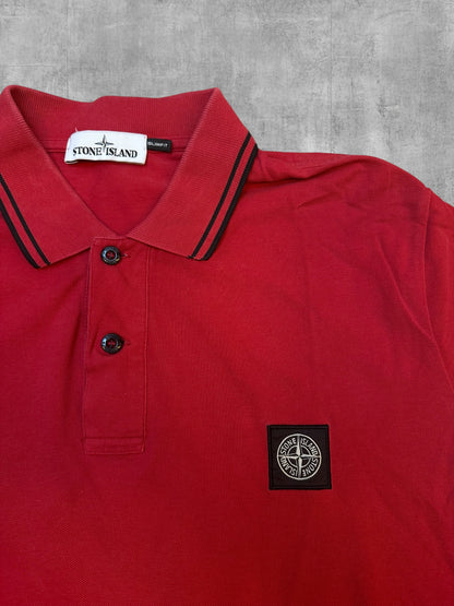 Stone Island Polo Shirt Rot XXL Slim Fit