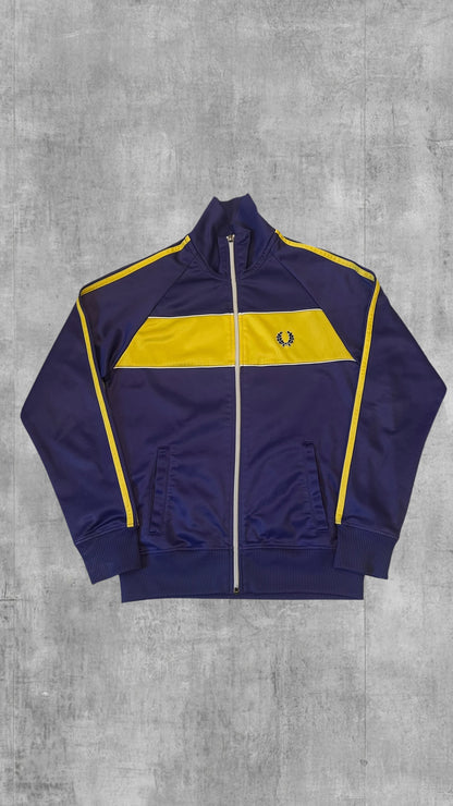 Fred Perry Trainingsjacke Taped Zip Jacke Lila Gelb S