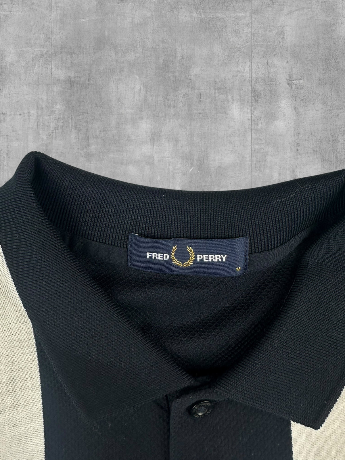Fred Perry Sport Polo Shirt Schwarz Weiß M