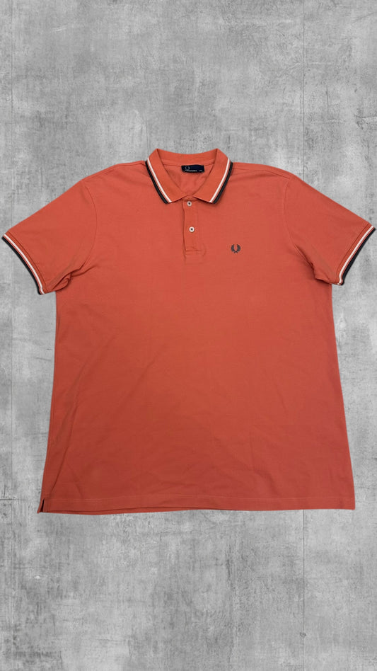Fred Perry Polo Shirt Lachsrot Schwarz XXL