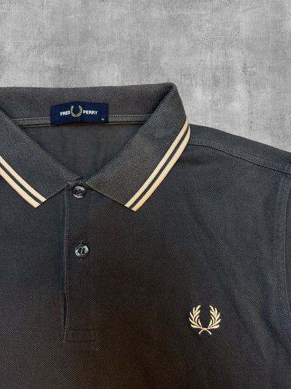 Fred Perry Polo Shirt Grau Beige M