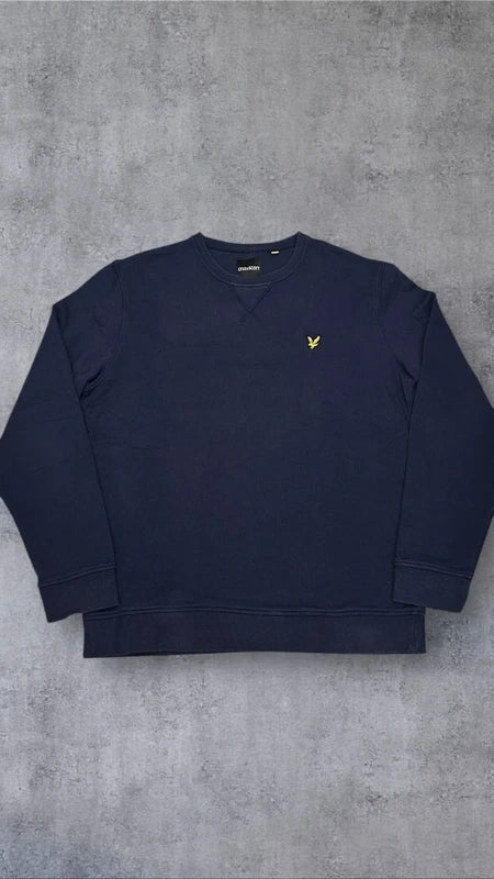 Lyle & Scott Sweatshirt Sweater Hoodie Pullover Navy Blau L