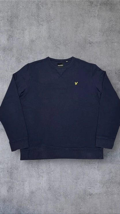 Lyle & Scott Sweatshirt Sweater Hoodie Pullover Navy Blau L