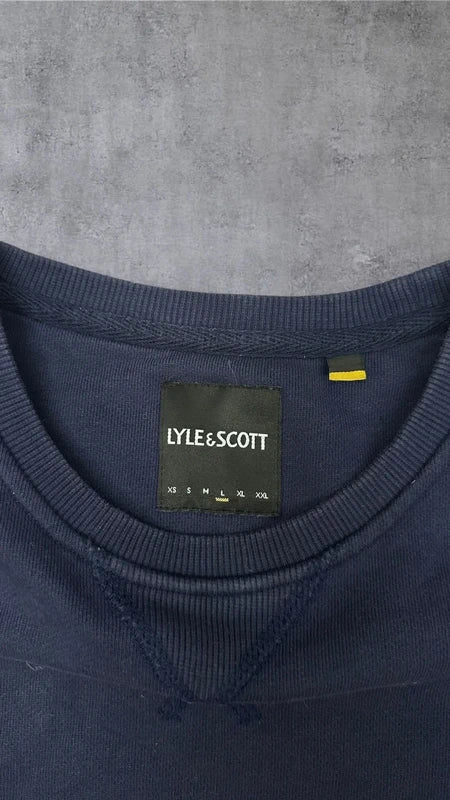 Lyle & Scott Sweatshirt Sweater Hoodie Pullover Navy Blau L 3