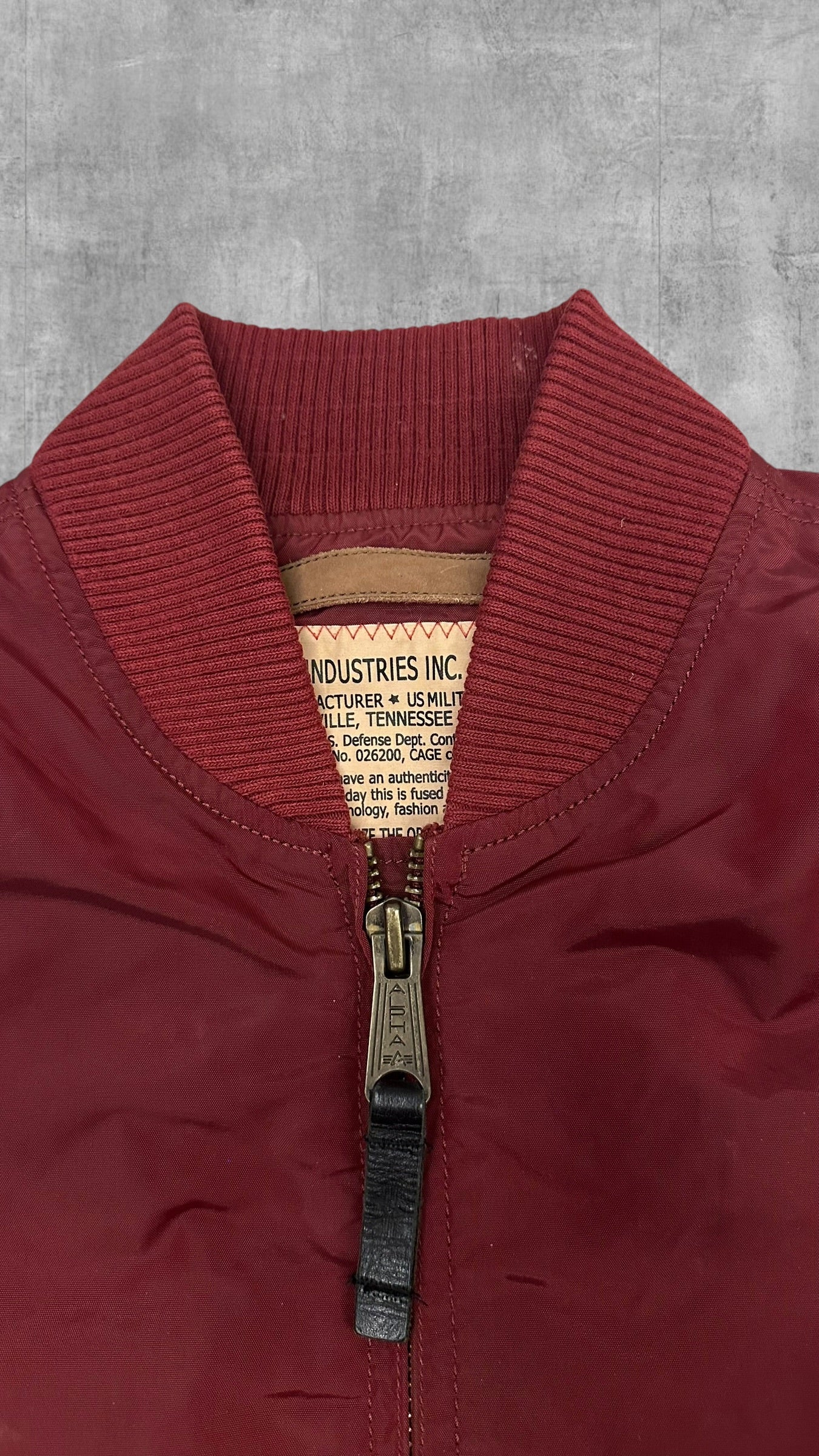 Alpha Industries Bomberjacke Weinrot S